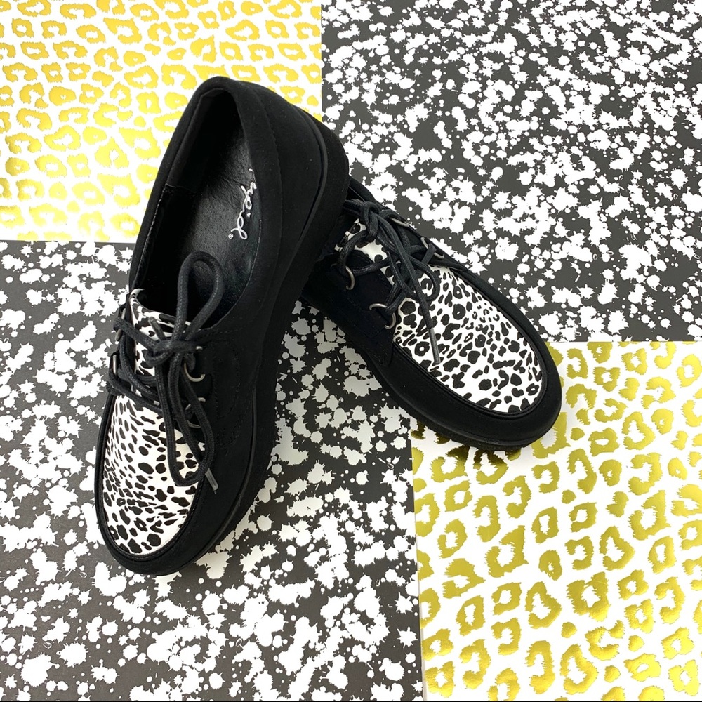 LAST ONE SIZE 6 ! Lace Up Cheetah Flatform Creeper - Picture 2 of 5